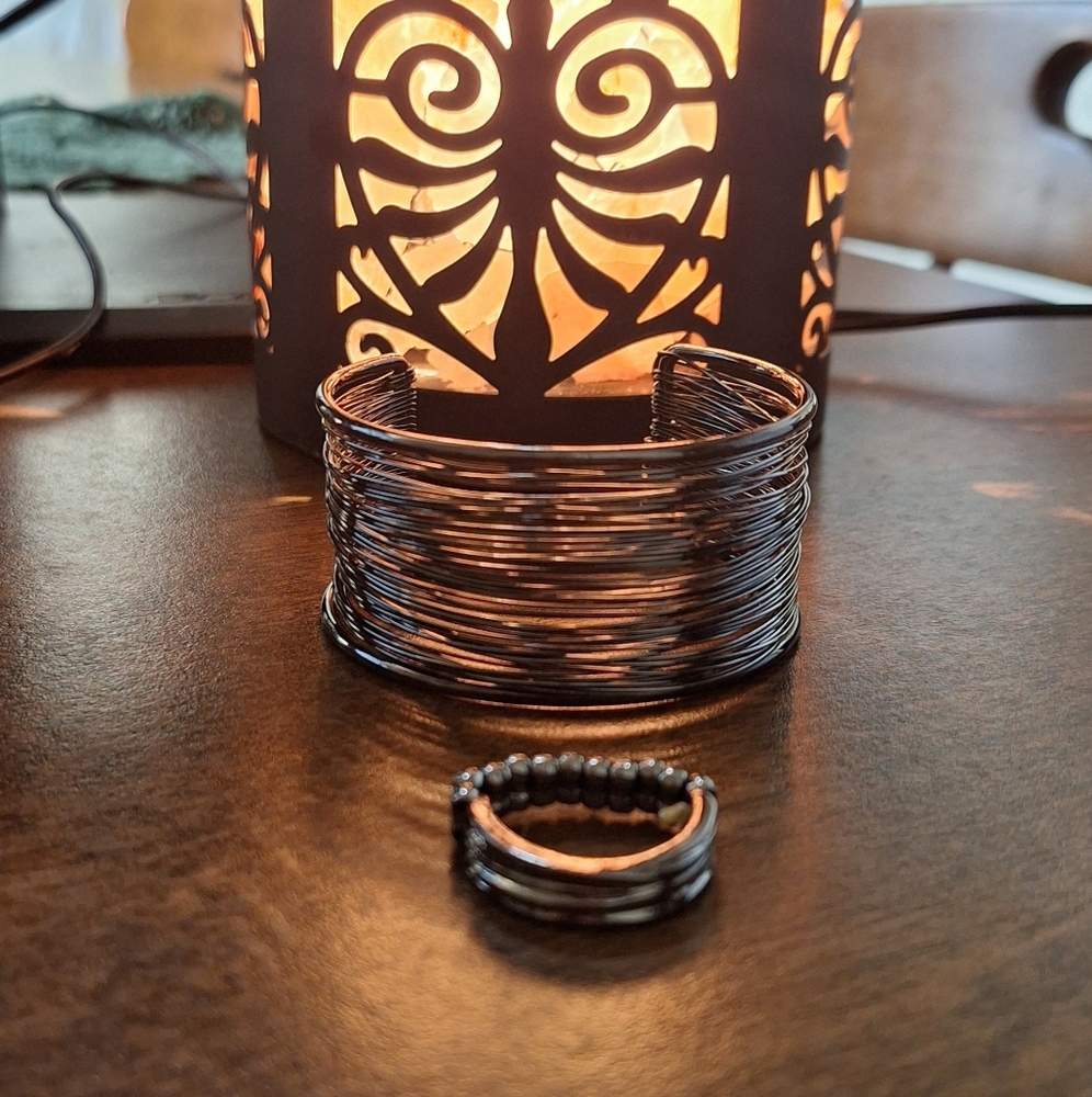 Brown Ornate Bracelet with Intricate Accents